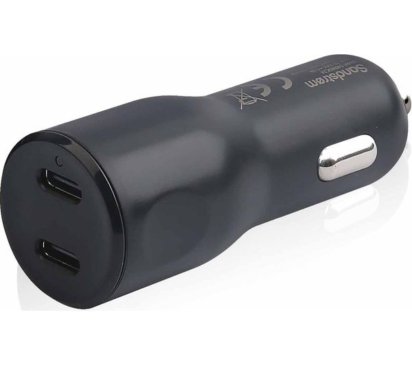 Sandstrom S40wdc24 40 W Dual Usb Type C Car Charger