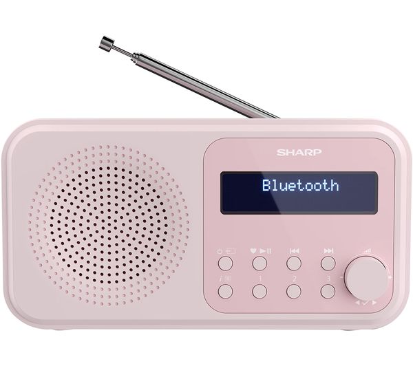 Image of SHARP Tokyo DR-P420 Portable DAB+/FM Bluetooth Radio - Blossom Pink