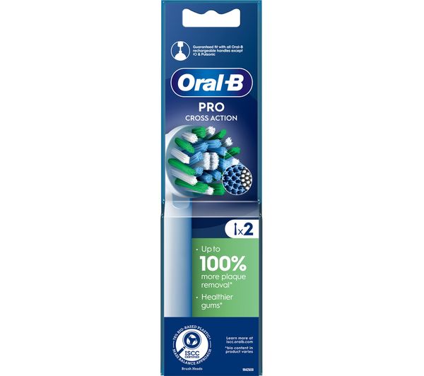 Oral B Crossaction X Filaments Replacement Toothbrush Head Pack Of 2