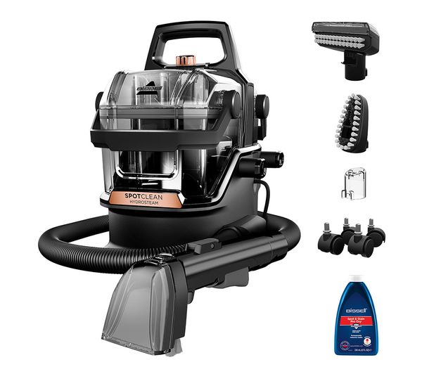 Image of BISSELL SpotClean HydroSteam 3689E Carpet Cleaner - Black & Copper Harbor