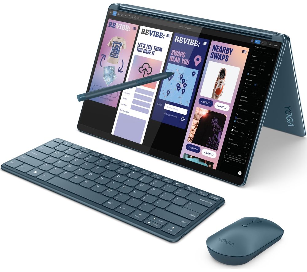 Yoga Book 9 13.3" 2 in 1 Laptop - Intel® Core™ Ultra 7, 1 TB SSD, Teal
