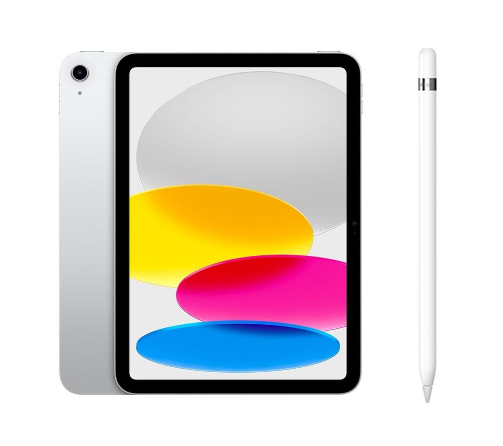 10.9” iPad (2022, 256 GB, Silver) & Pencil (1st Generation) Bundle