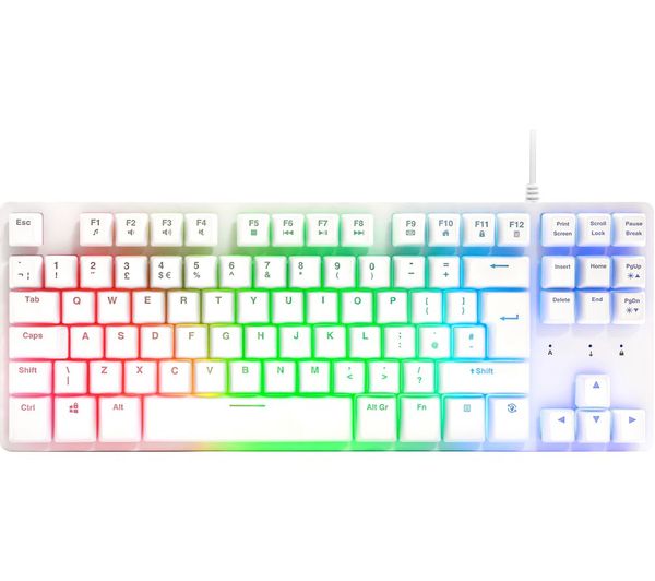 Adx Firefight Core K14 Tkl Gaming Keyboard White