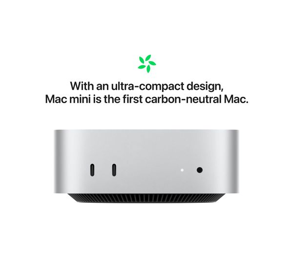 APPLE Mac mini (2024) - M4, 512 GB SSD, RAM 16 GB, Silver - MU9E3B
