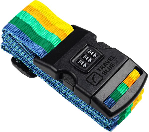 Travel Blue 3 Dial Combination Luggage Strap Multicolour