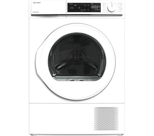 SHARP KD-NHA8S6GWE-EN 8 kg Heat Pump Tumble Dryer - White