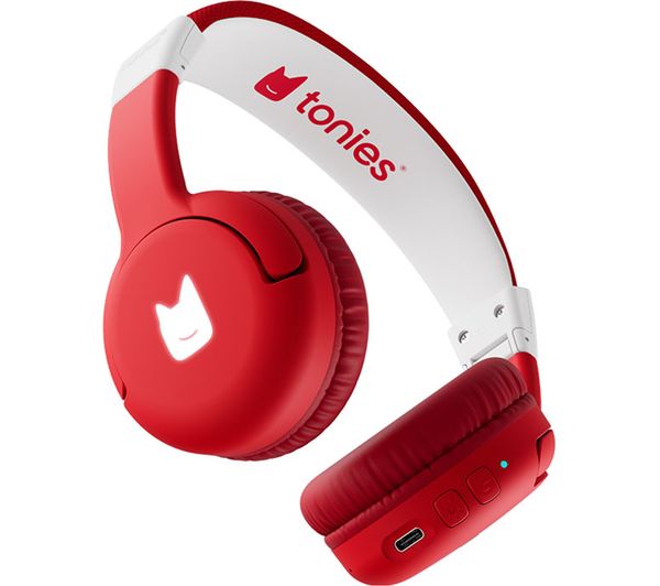 An image of TONIES Wireless Bluetooth Kids Headphones - Sunset Red