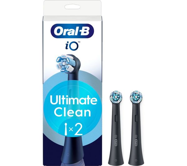Oral B Io Ultimate Clean Replacement Toothbrush Head Pack Of 2 Black
