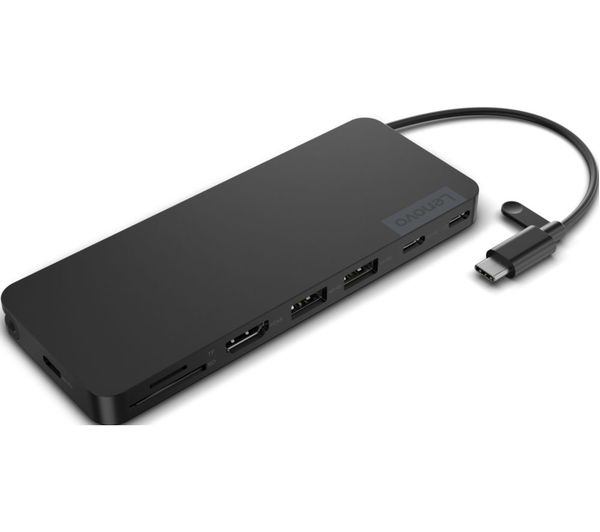 LENOVO Slim 8-port USB Type-C Connection Hub - Black