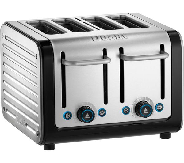 Dualit Architect 46505 4 Slice Toaster Black Brushed Stainless Steel