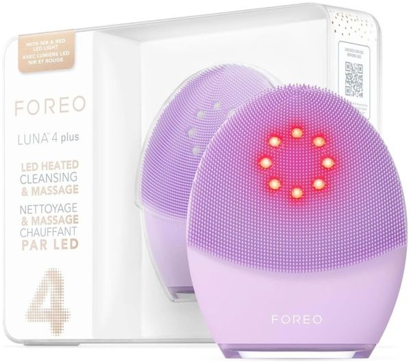 An image of FOREO Luna 4 Plus Smart Facial Cleansing & Firming Device - Sensitive Skin, Lavender