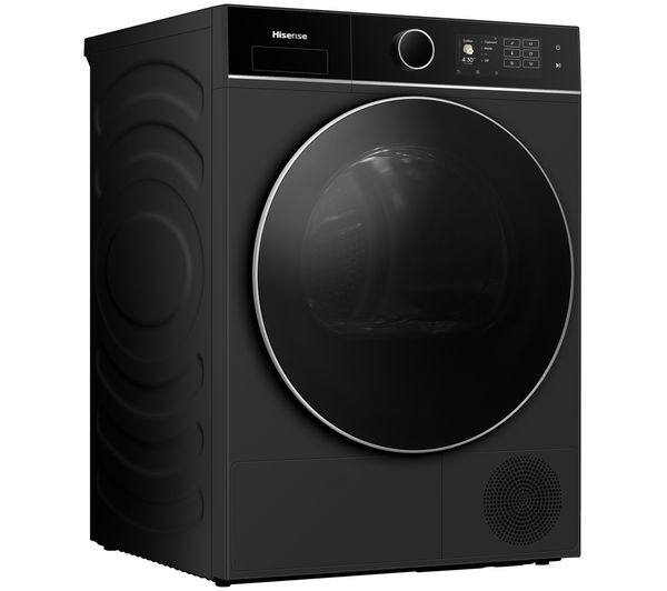 An image of HISENSE 5i Series DH5I904BBBC WiFi-enabled 9 kg Heat Pump Tumble Dryer - Black