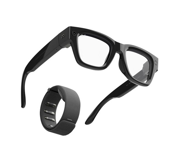 An image of META RAY-BAN Display Glasses (Large, Shiny Black) & Neural Band (Size 1, Small)