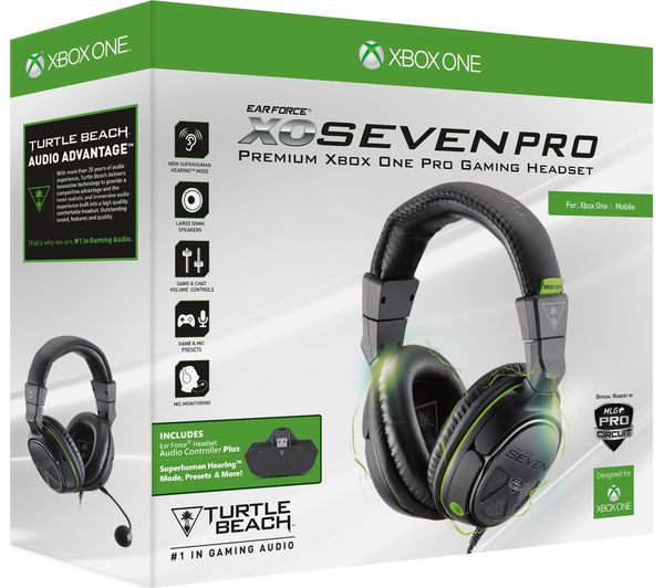 TURTLE BEACH Ear Force XO SEVEN PRO 2.0 Gaming Headset Black Green TBS 2228 02 Currys Business