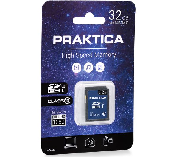 PRAKTICA SDHC Class 10 Memory Card - 32 GB