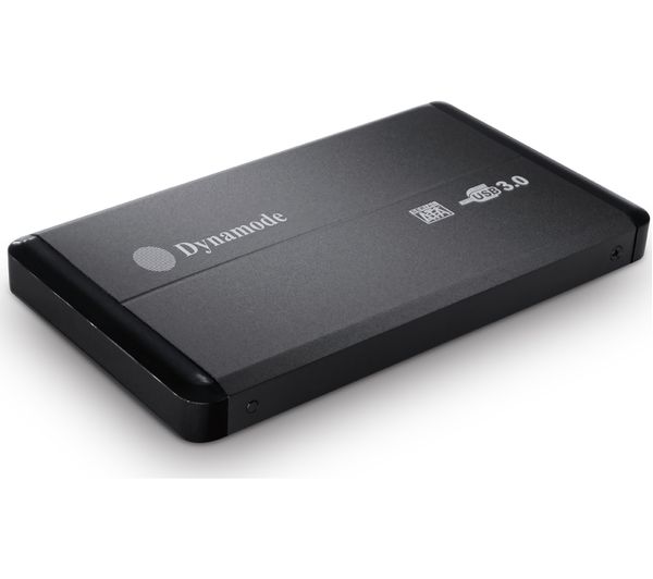 DYNAMODE USB3-HD2.5S-SH3 Hard Drive Enclosure - Black, Black