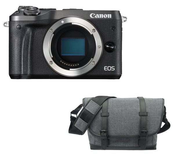 CANON EOS M6 Mirrorless Camera & Bag Bundle, Black