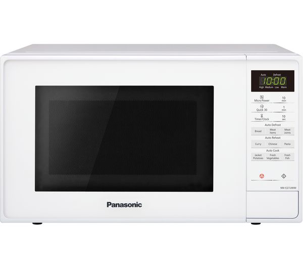 PANASONIC NN-E27JWMBPQ Compact Solo Microwave - White, White