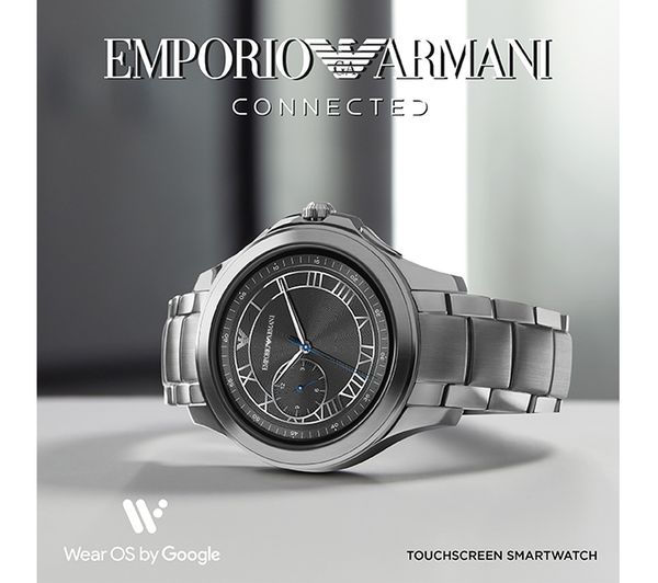 armani smartwatch silver
