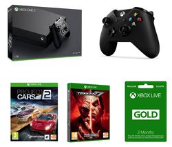 MICROSOFT Xbox One X, Tekken 7, Project Cars 2, Wireless Controller & LIVE Gold Membership Bundle