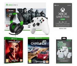 MICROSOFT Xbox One S Gears 5 Special Edition, Tekken 7, Project Cars 2, Wireless Controller, Gaming Headset, Docking Station & Game Pass Bundle