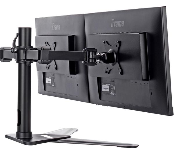 Buy IIYAMA DS1002D-B1 Dual Monitor Stand - Black | Free Delivery | Currys