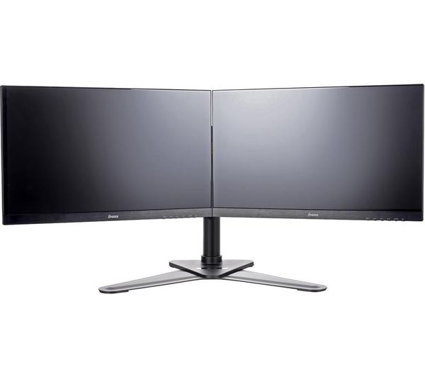 Buy IIYAMA DS1002D-B1 Dual Monitor Stand - Black | Free Delivery | Currys