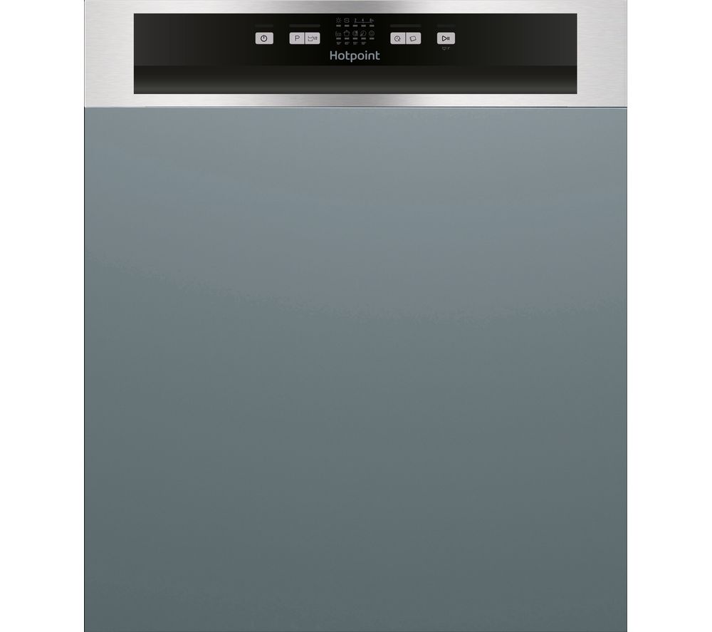 HOTPOINT HBC 2B19 X UK N Full-size Semi-Integrated Dishwasher - Inox