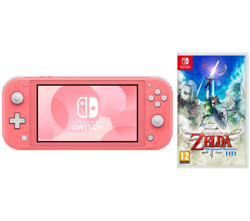 NINTENDO Switch Lite Coral & The Legend of Zelda: Skyward Sword Bundle