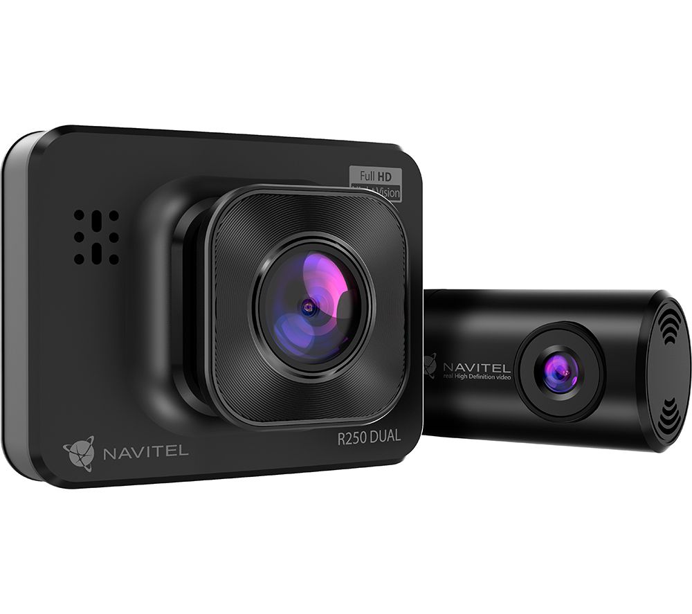 R250 Dual Full HD Front & HD Rear Dash Cam - Black