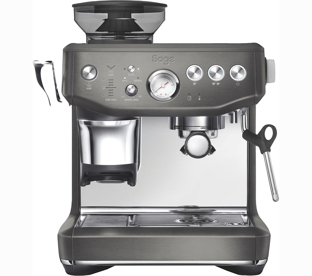 the Barista Express Impress SES876 Bean to Cup Coffee Machine - Black Stainless Steel