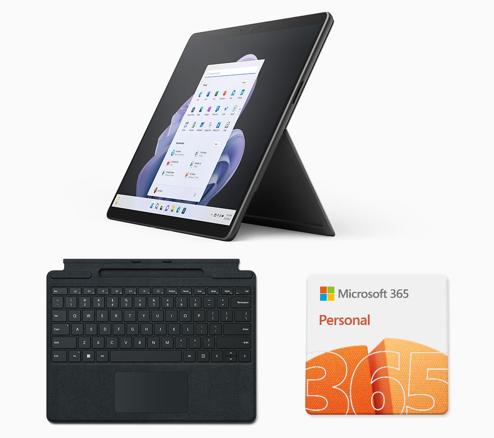 13" Surface Pro 9, Signature Type Cover, Slim Pen 2 & Microsoft 365 + 3 Months Extra Time Bundle
