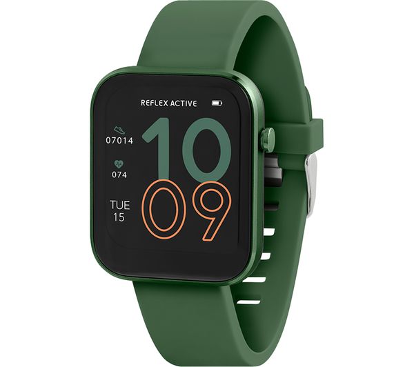Image of REFLEX ACTIVE Series 12 Smart Watch - Green, Silicone Strap
