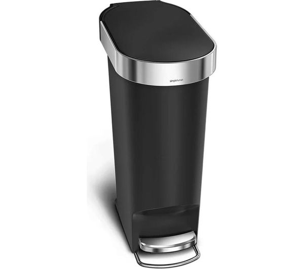 SIMPLEHUMAN CW1390 40-litre Slim Rectangular Pedal Bin - Black