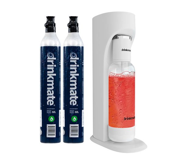 DRINKMATE OmniFizz Sparkling Water Maker - Classic White