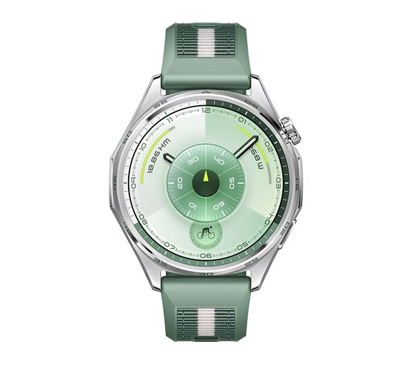 Huawei Watch Gt 6 Silver With Green Woven Strap 46 Mm Huawei Watch Gt 6 Silver With Green Woven Strap 46 Mm