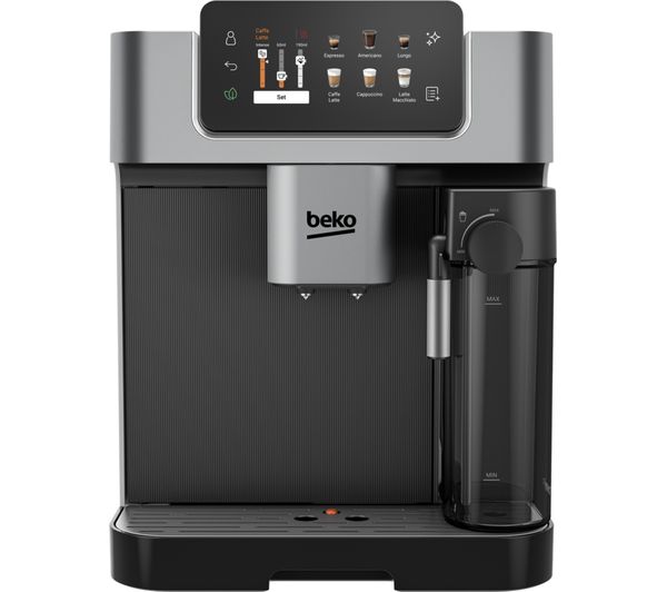 An image of BEKO CaffeExperto CEG7348X Smart Bean to Cup Coffee Machine - Black & Silver