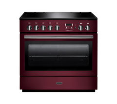 RANGEMASTER Professional+ FX 90 Electric Induction Range Cooker - Cranberry & Chrome