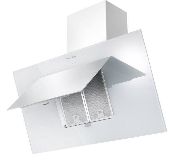 Rangemaster Opal 100 Chimney Cooker Hood - White, White