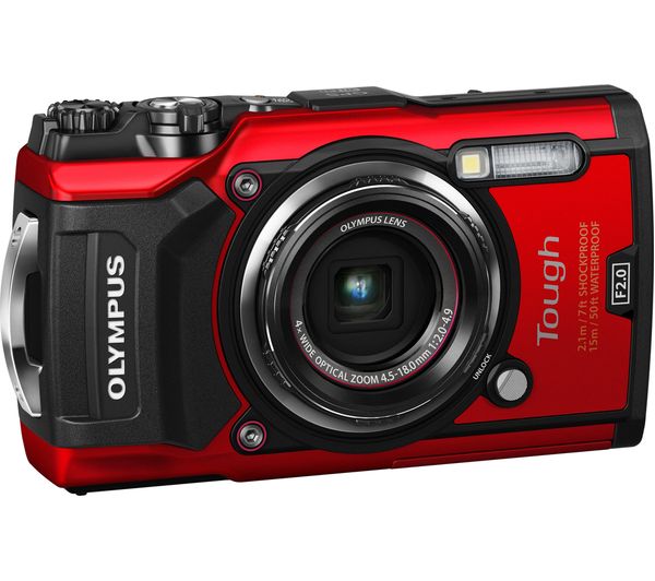 OLYMPUS TG-5 Tough Compact Camera - Red, Red