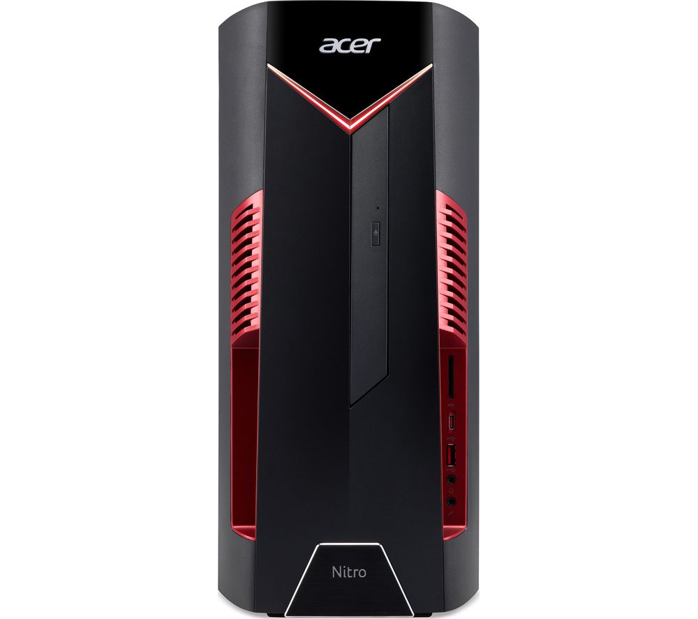 ACER Nitro N50-100 AMD Ryzen 5 GTX 1050 Ti Gaming PC – 1 TB HDD & 256 GB SSD, Red