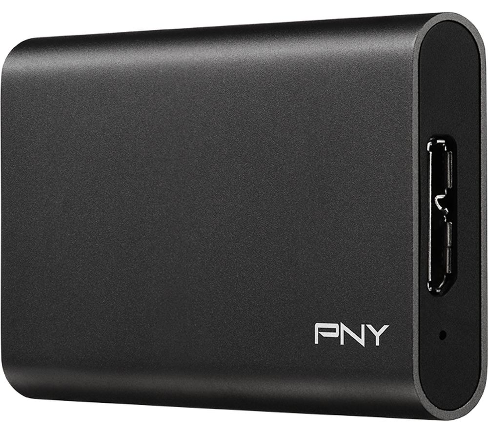 PNY Elite External SSD - 960 GB, Black