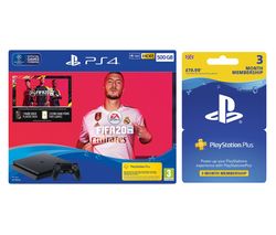 SONY PlayStation 4 with FIFA 20 & PlayStation Plus 3 Month Subscription Bundle