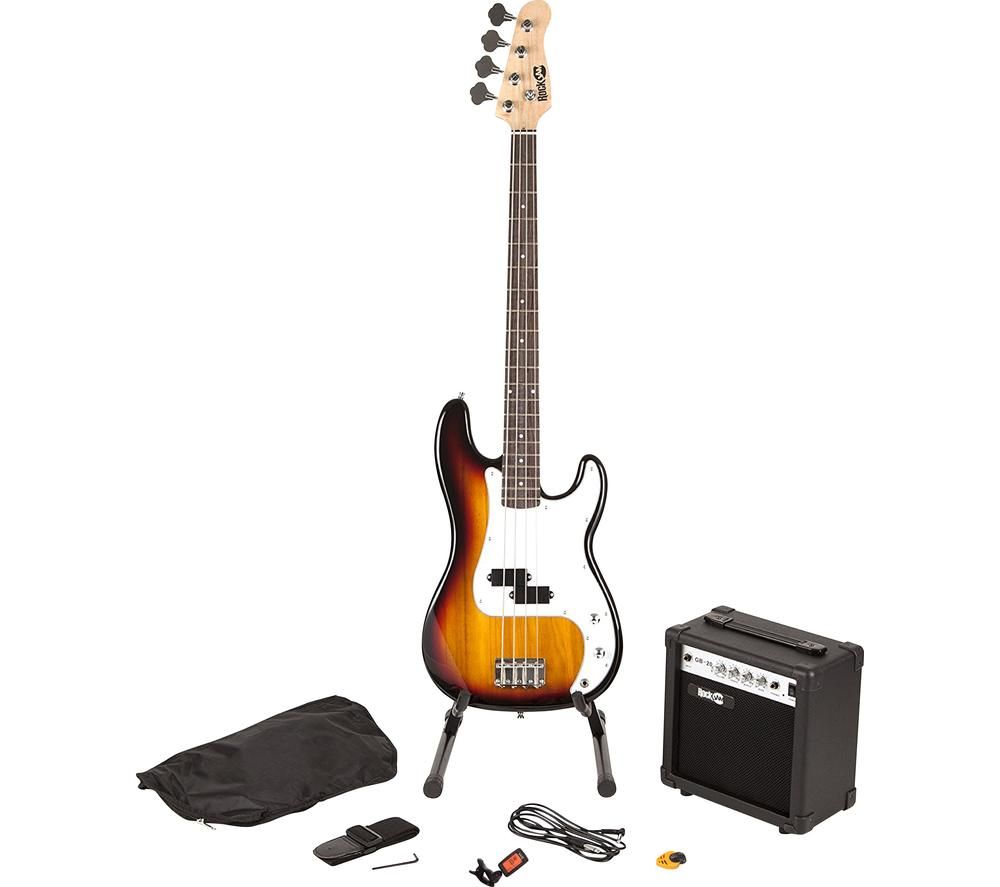 ROCKJAM RJBG01-SK-SB Electric Bass Guitar Bundle - Sunburst