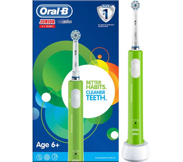 ORAL B Junior Electric Toothbrush Green Currys Business