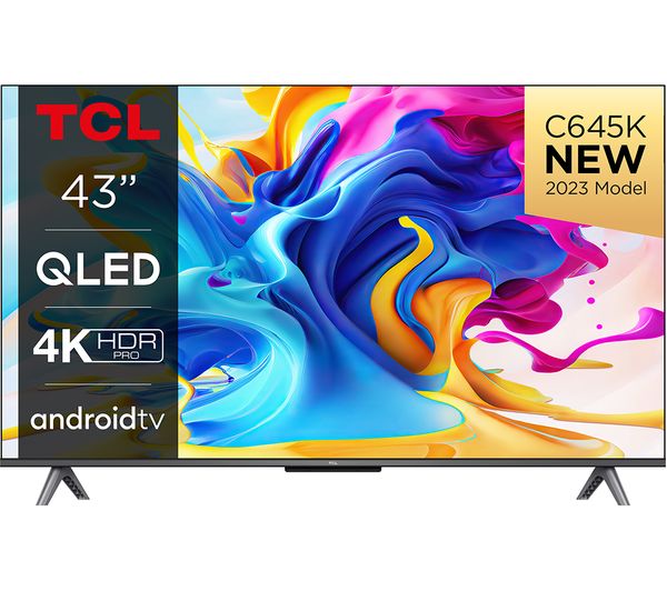 Tcl 43c645k 43 Smart 4k Ultra Hd Hdr Qled Tv With Google Assistant