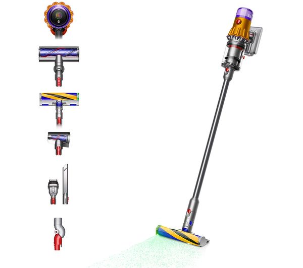 Image of DYSON V12 Absolute Cordless Vacuum Cleaner - Nickel & Yellow