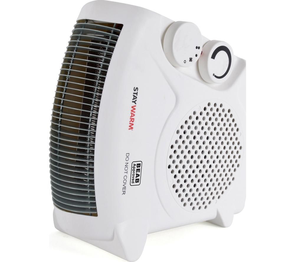 StayWarm F2003WH Portable Hot & Cool Fan Heater - White