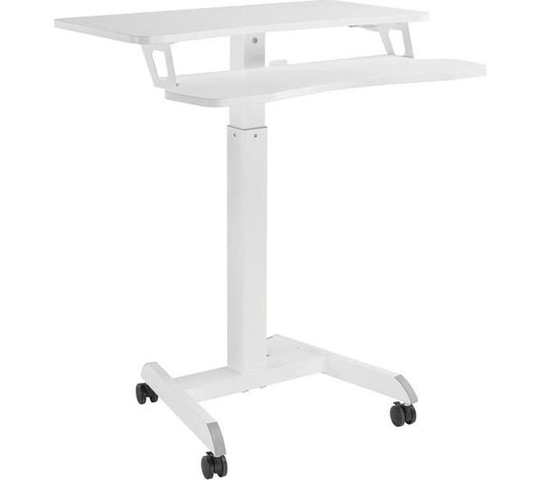 PROPERAV 781BP Two-Tier Mobile Workstation - White
