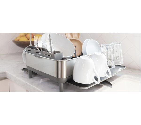 Simplehuman Racks SIMPLEHUMAN KT1181 Steel Frame Dish Rack - Grey - KT1181 - Currys Business